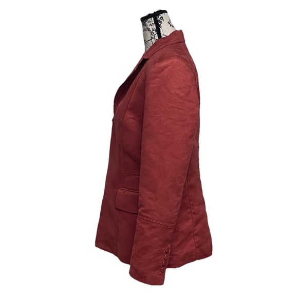 NYGARD Vtg Y2k 8 Suede Blazer Jacket Rust Orange Southwestern Western Rodeo Prep - Picture 3 of 8